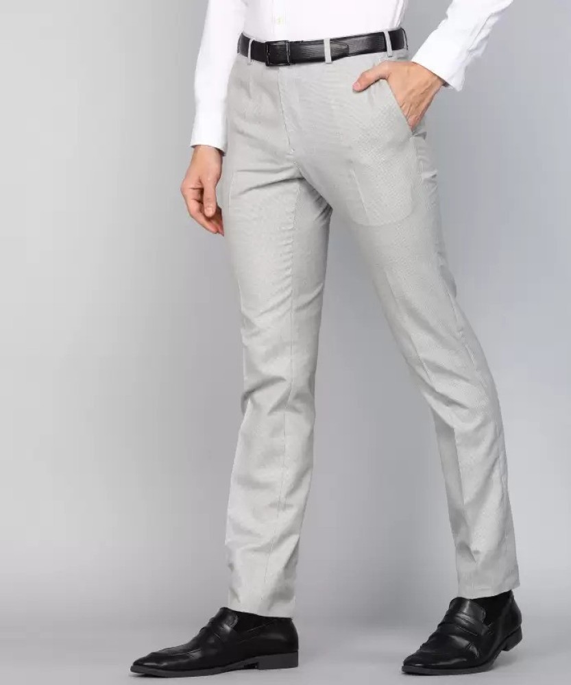 Buy C3 Metallic Silver Coloured Classic Formal Trousers for Men  F2226  at Amazonin