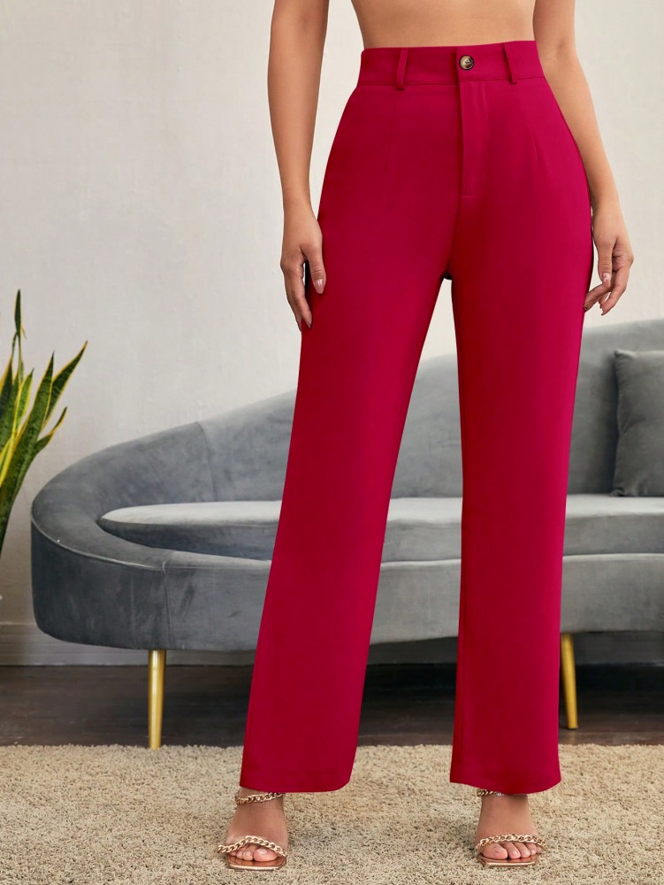 Buy And Light Pink Relaxed Fit Trousers for Women Online  Tata CLiQ