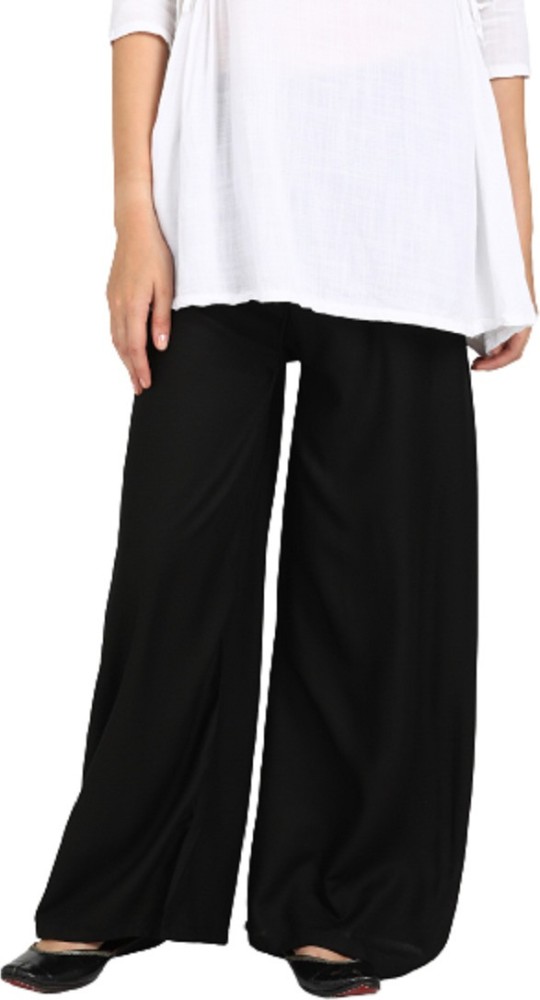 ATISOON Flared Women Black Trousers - Buy ATISOON Flared Women Black  Trousers Online at Best Prices in India