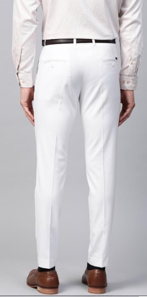 pesado Slim Fit Men White Trousers  Buy pesado Slim Fit Men White Trousers  Online at Best Prices in India  Flipkartcom