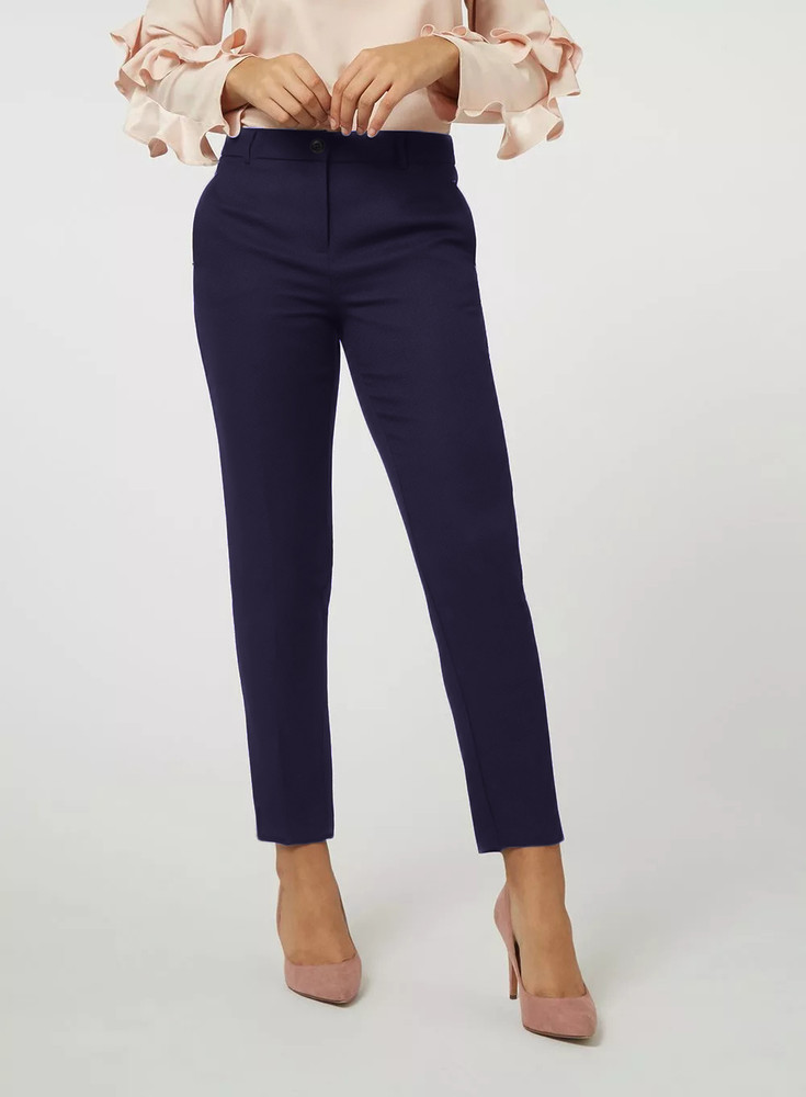Navy blue formal trousers for ladies shop