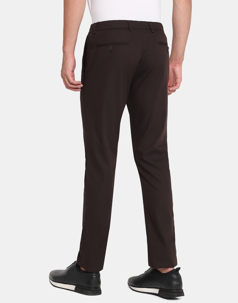 Buy BLACKBERRYS Structured Polyester Viscose Regular Fit Mens Trousers