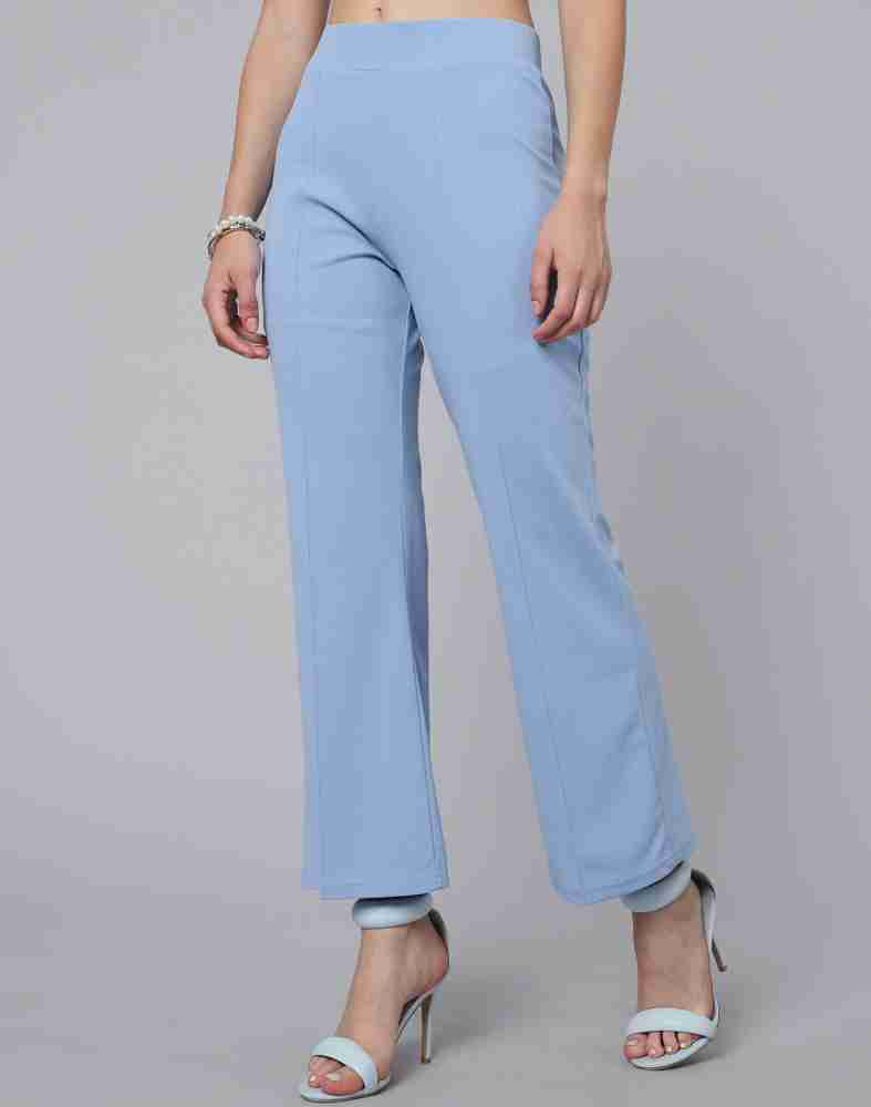 Selvia Regular Fit Women Blue Trousers - Buy Selvia Regular Fit