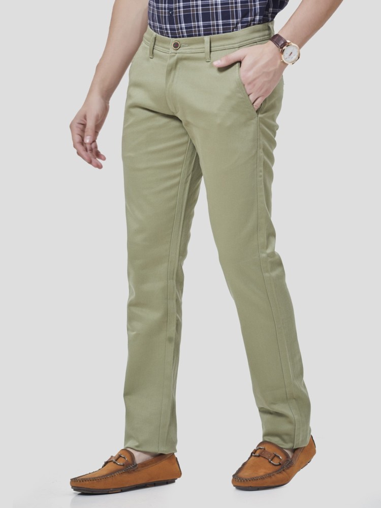 Buy Oxemberg Grey Slim Fit Flat Front Trousers for Mens Online  Tata CLiQ