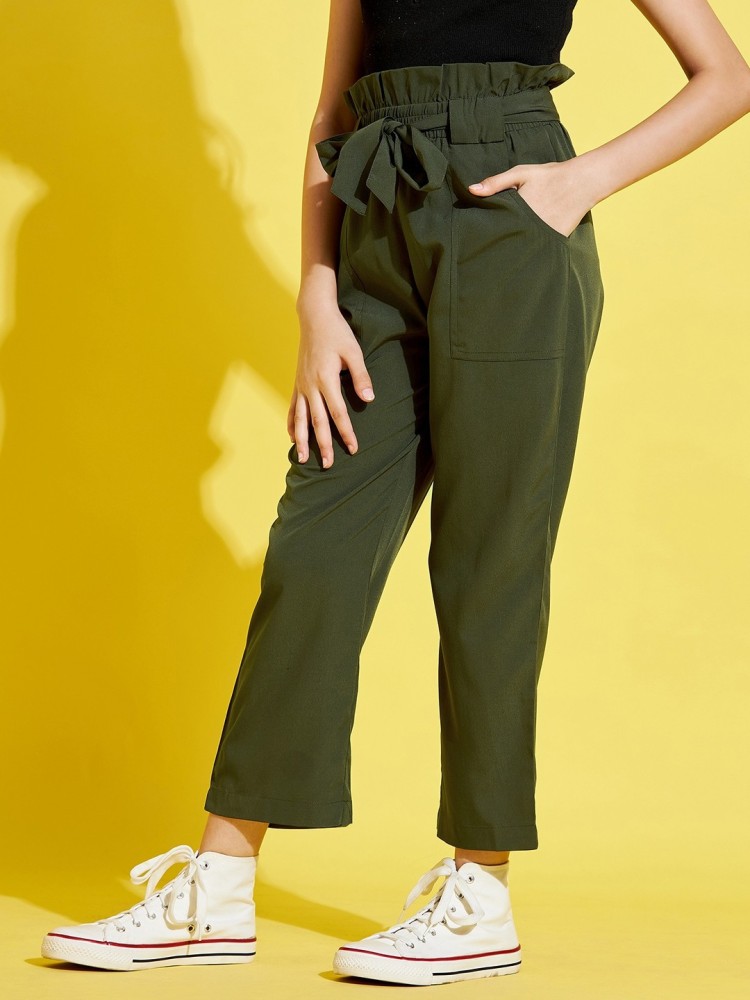 Cherry  Jerry Regular Fit Girls Green Trousers  Buy Cherry  Jerry  Regular Fit Girls Green Trousers Online at Best Prices in India   Flipkartcom