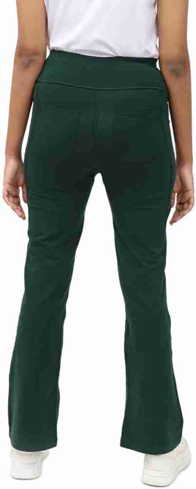 BlissClub Regular Fit Women Dark Green Trousers - Buy BlissClub Regular Fit  Women Dark Green Trousers Online at Best Prices in India