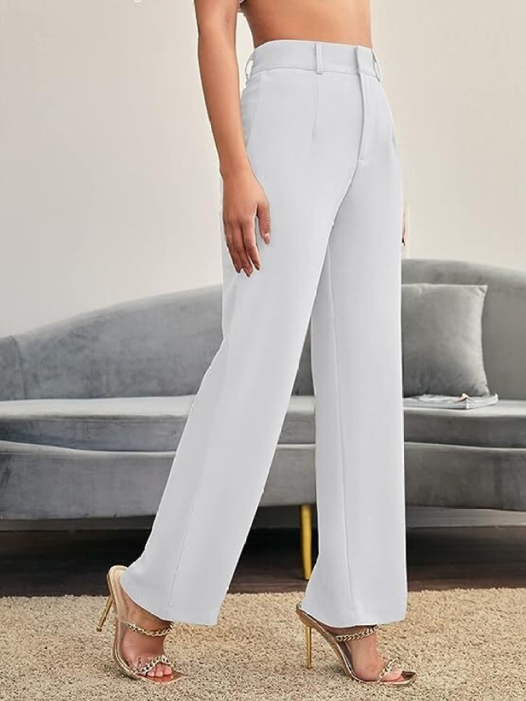 Zicada Regular Fit Women White Trousers Buy Zicada Regular Fit Women White Trousers Online at Best Prices in India Flipkart