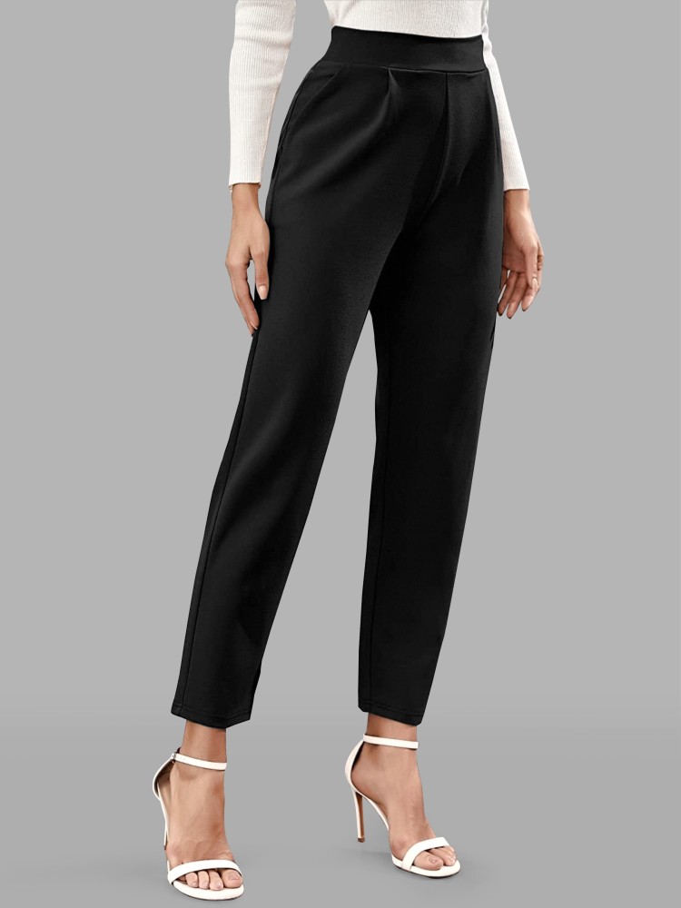 MAA FAB Regular Fit Women Black Trousers  Buy MAA FAB Regular Fit Women  Black Trousers Online at Best Prices in India  Flipkartcom