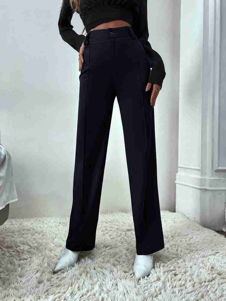 KOTTY Regular Fit Women Dark Blue Trousers - Buy KOTTY Regular Fit Women  Dark Blue Trousers Online at Best Prices in India