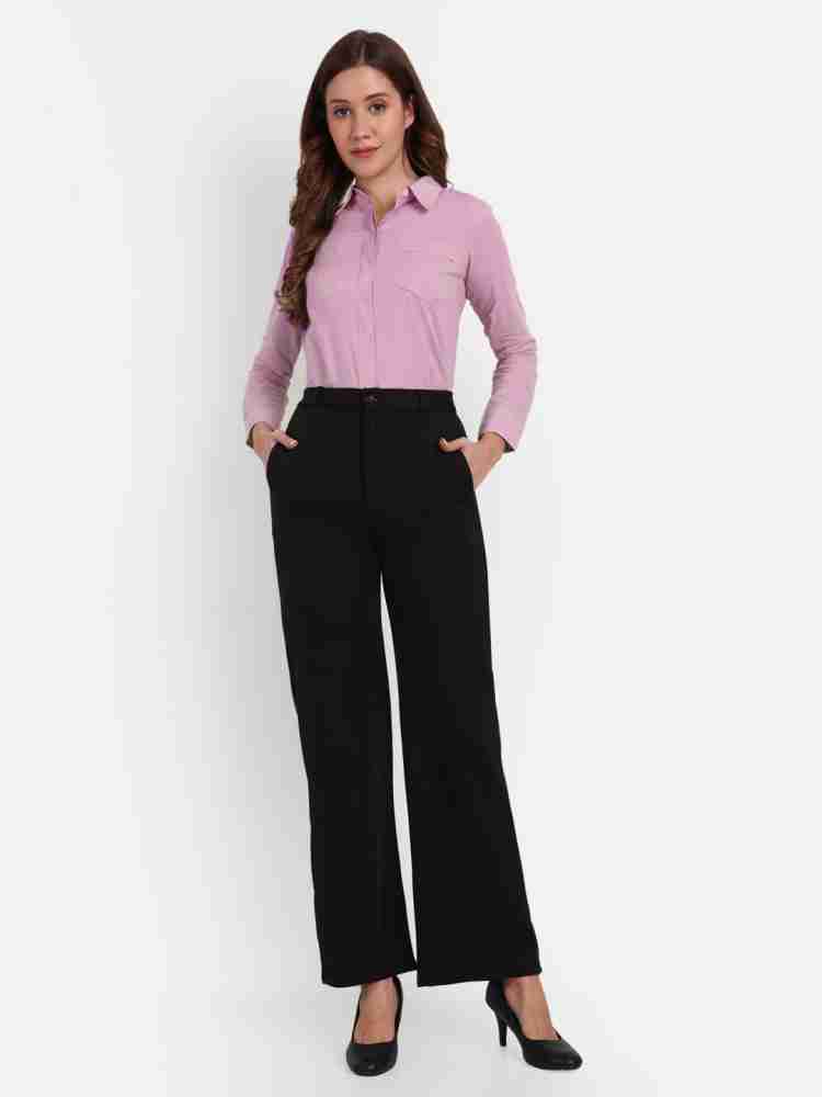 Broadstar Relaxed Women Black Trousers - Buy Broadstar Relaxed Women Black  Trousers Online at Best Prices in India