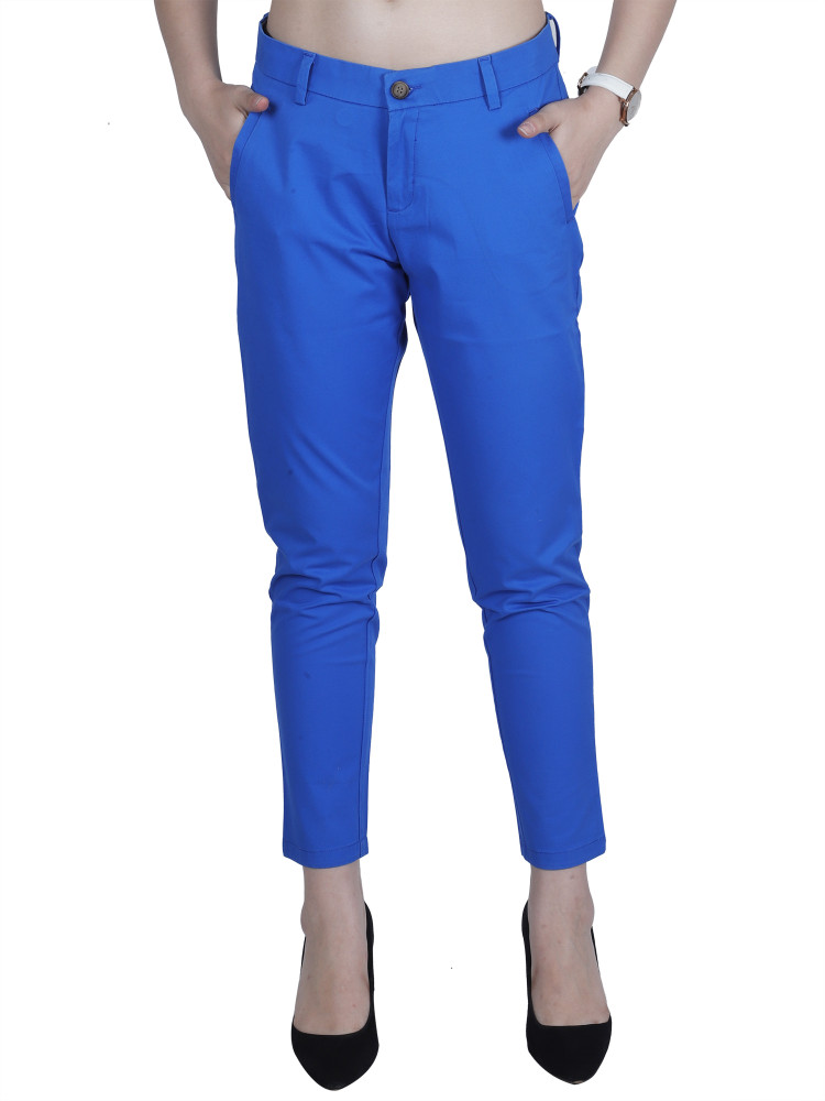 EURANGE Relaxed Women Blue Trousers Flipkart