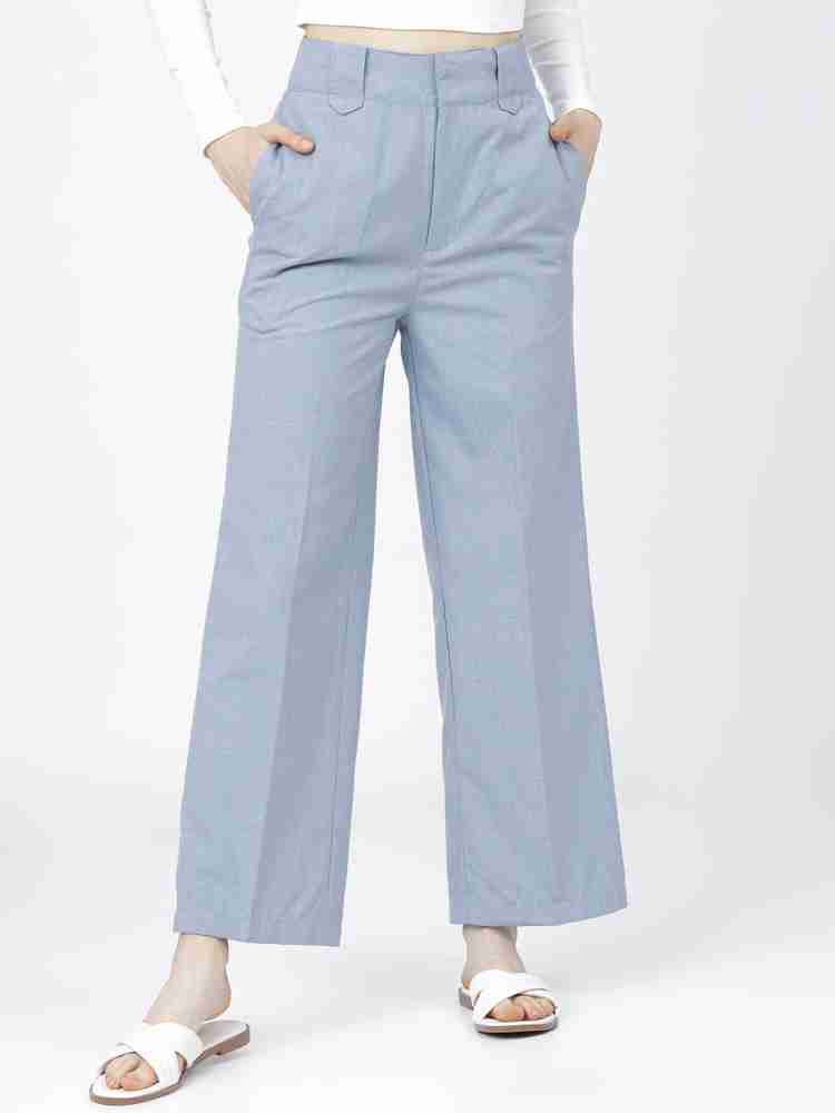 Buy Tokyo Talkies Blue Flared Trouser for Women Online at Rs.529 - Ketch