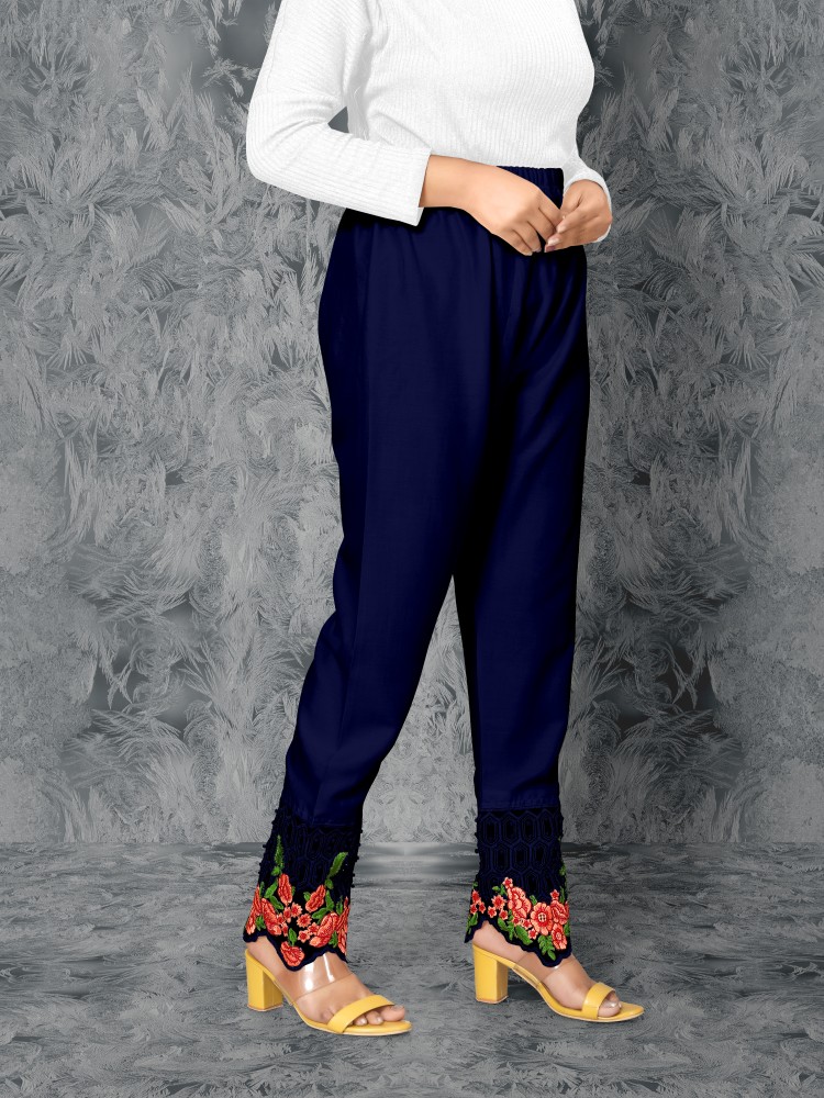WomenS Fashion Contrast Print Casual Trousers  The Little Connection
