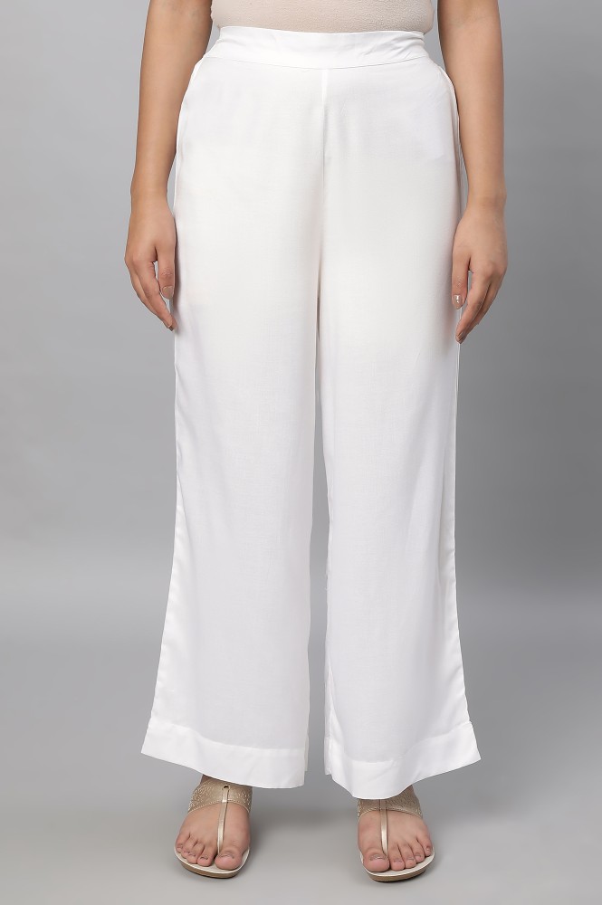 Buy online Women Mid Rise Solid Cigarette Pants Trousers from bottom wear  for Women by Aurelia for ₹659 at 45% off | 2023 Limeroad.com
