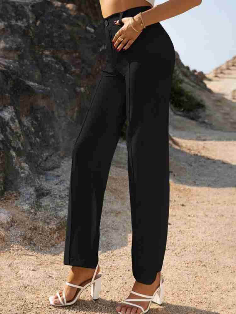 KOTTY Regular Fit Women Black Trousers - Buy KOTTY Regular Fit