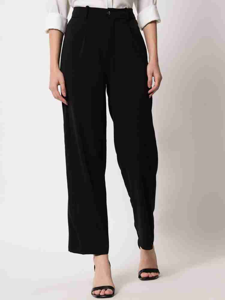 KOTTY Regular Fit Women Black Trousers - Buy KOTTY Regular Fit