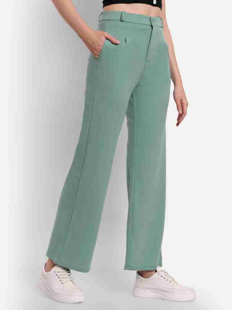 Broadstar Regular Fit Women Green Trousers - Buy Broadstar Regular