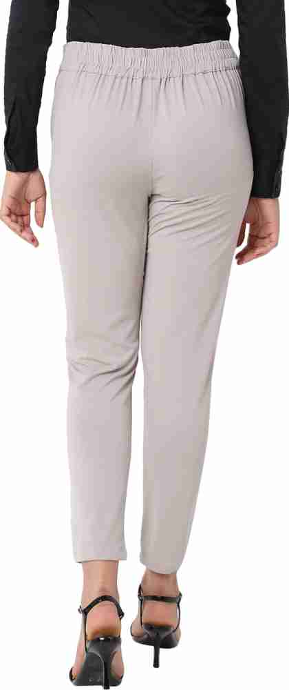 Smarty Pants Regular Fit Women Grey Trousers - Buy Smarty Pants Regular Fit  Women Grey Trousers Online at Best Prices in India