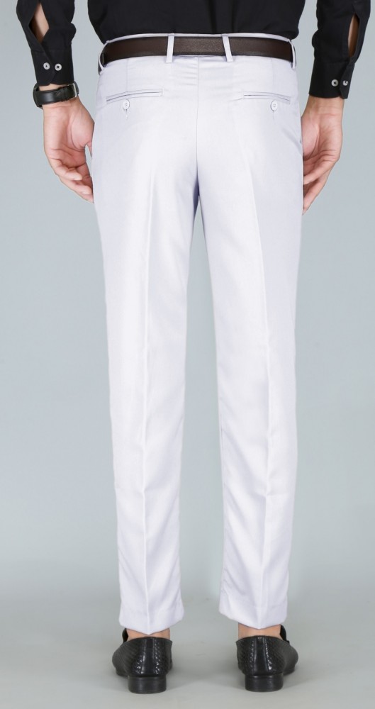 Polyester Comfort Fit White Best Comfortable Fabric Formal Men'S Cotton  Trousers at Best Price in Imphal | Nikhil Store