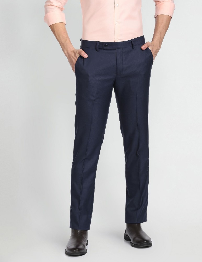ARROW Regular Fit Men Blue Trousers  Buy ARROW Regular Fit Men Blue Trousers  Online at Best Prices in India  Flipkartcom
