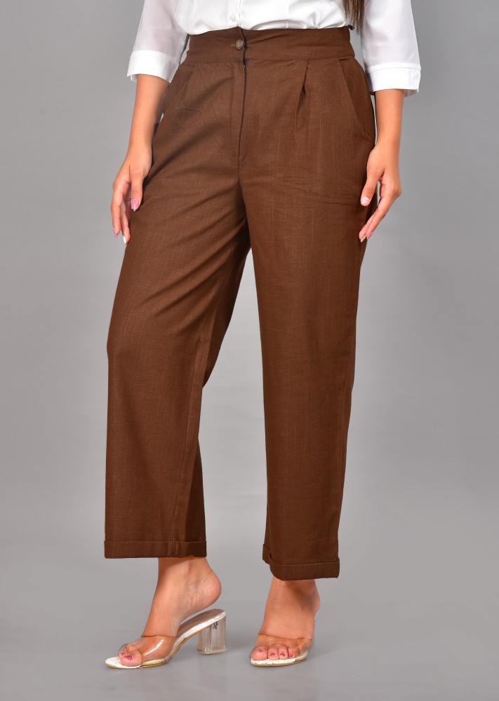Buy Brown Trousers  Pants for Women by ALLEN SOLLY Online  Ajiocom