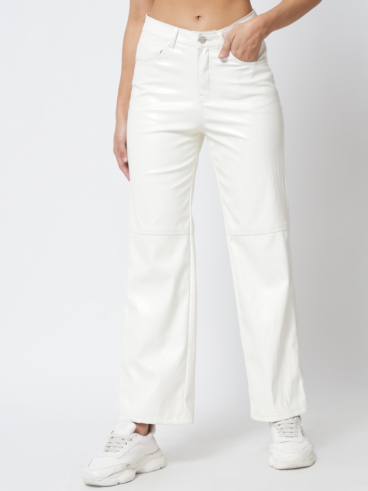 Shine N Show Regular Fit Women White Trousers - Buy Shine N Show Regular  Fit Women White Trousers Online at Best Prices in India