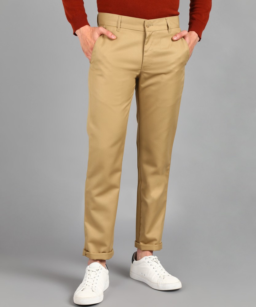 PETER ENGLAND Slim Fit Men Khaki Trousers  Buy PETER ENGLAND Slim Fit Men  Khaki Trousers Online at Best Prices in India  Flipkartcom