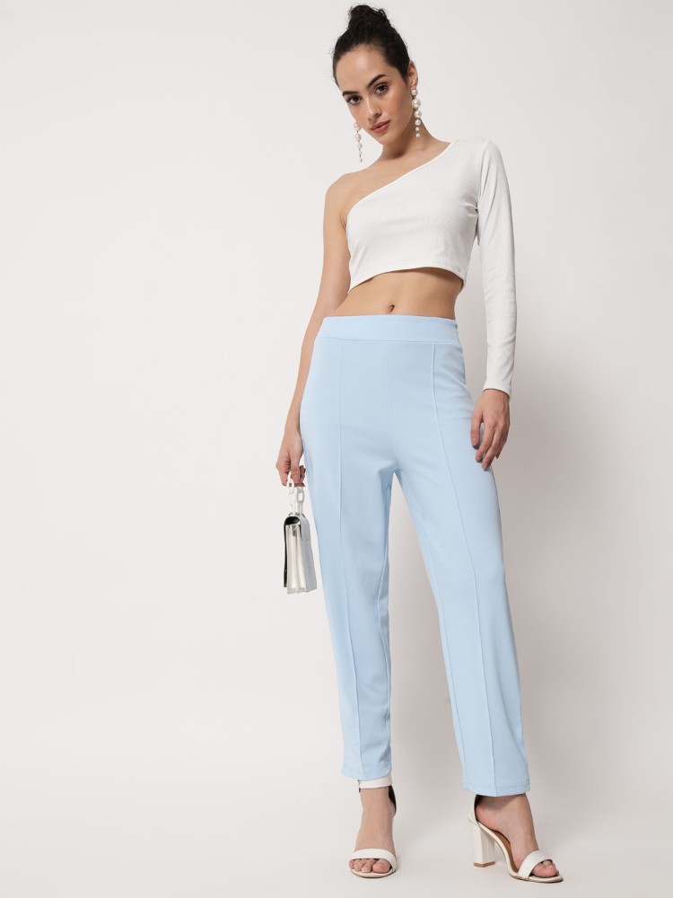 KOTTY Regular Fit Women Light Blue Trousers - Buy KOTTY Regular Fit Women  Light Blue Trousers Online at Best Prices in India