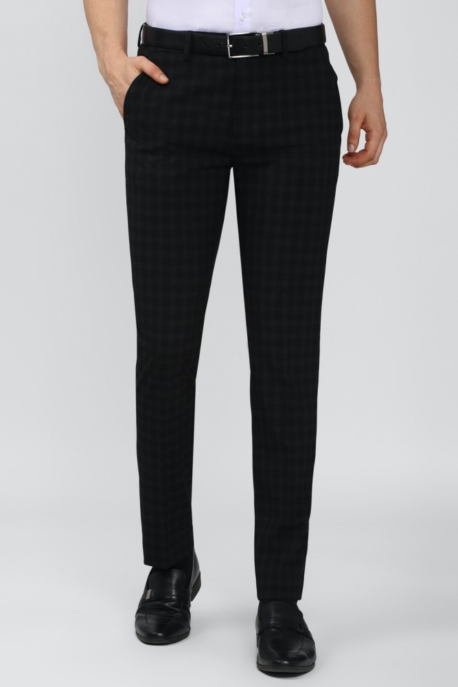 PETER ENGLAND Slim Fit Men Black Trousers - Buy PETER ENGLAND Slim