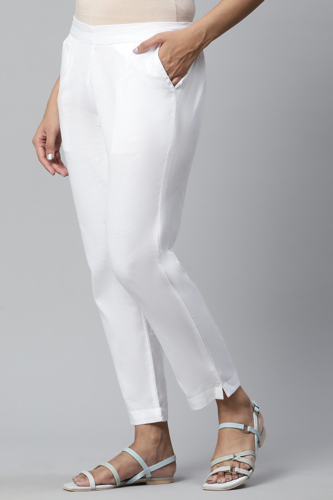 Aurelia White Regular Fit Leggings