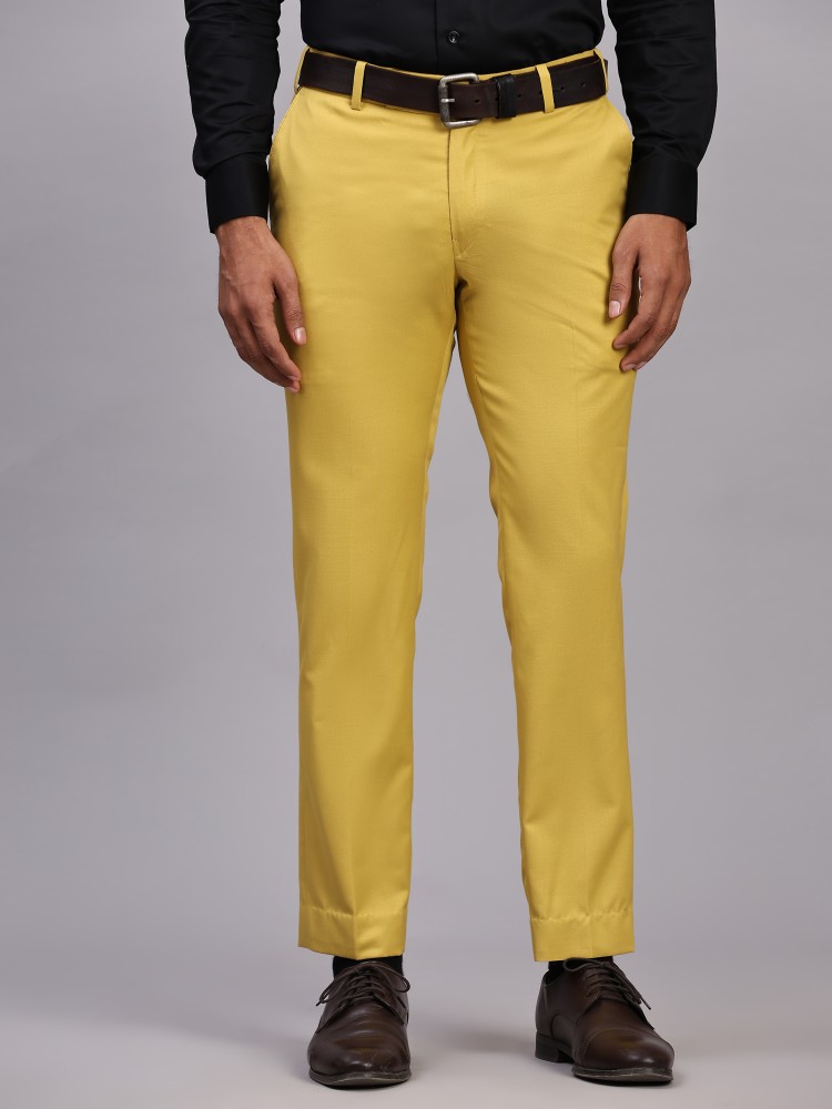 F Faconnable Slimfit Pants in Yellow for Men  Lyst
