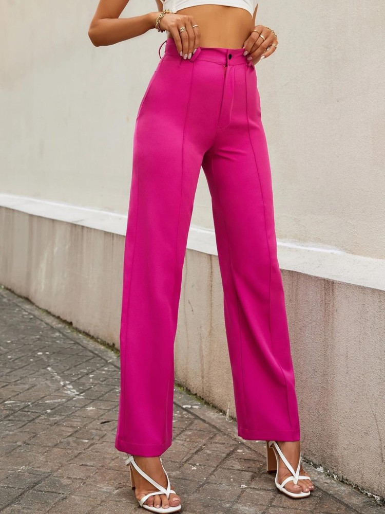 Buy Pink Trousers  Pants for Women by Fig Online  Ajiocom