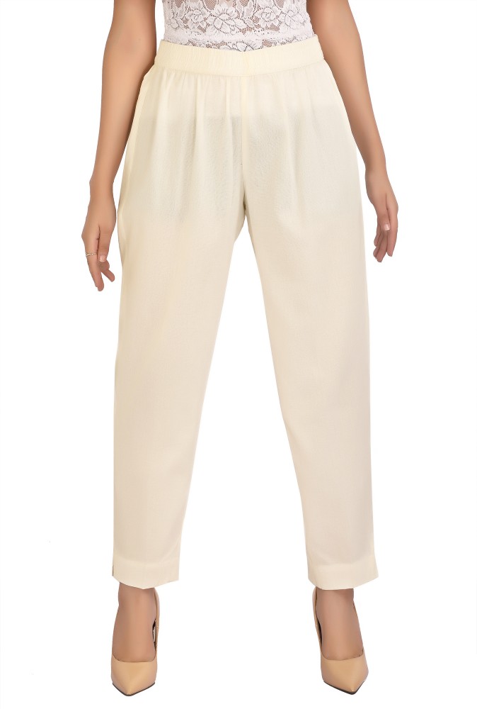 Buy Womens Orange Solid Trousers S at Amazonin