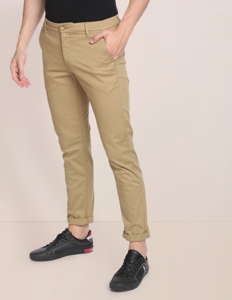 Snitch Slim Fit Men Beige Trousers  Buy Snitch Slim Fit Men Beige Trousers  Online at Best Prices in India  Flipkartcom