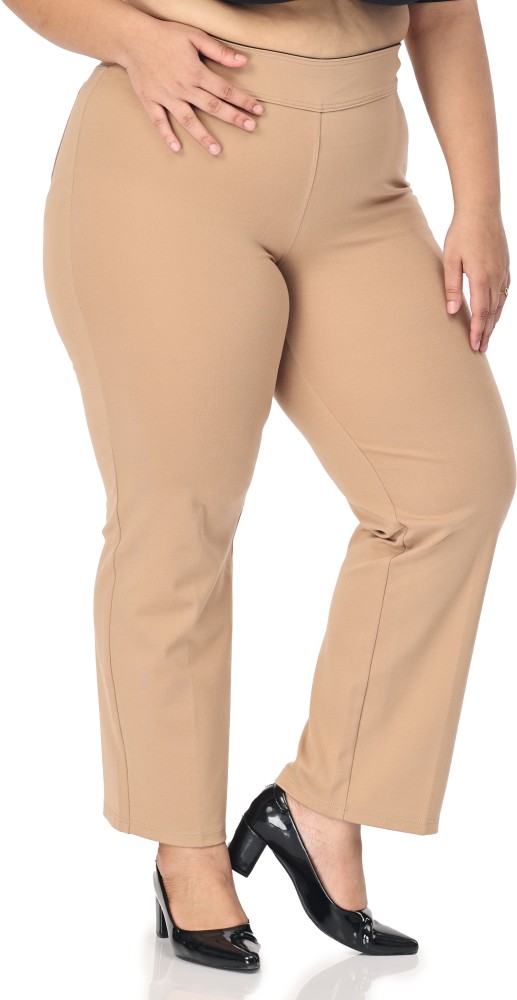 BELORE SLIMS Slim Fit Women Khaki Trousers - Buy BELORE SLIMS Slim Fit  Women Khaki Trousers Online at Best Prices in India