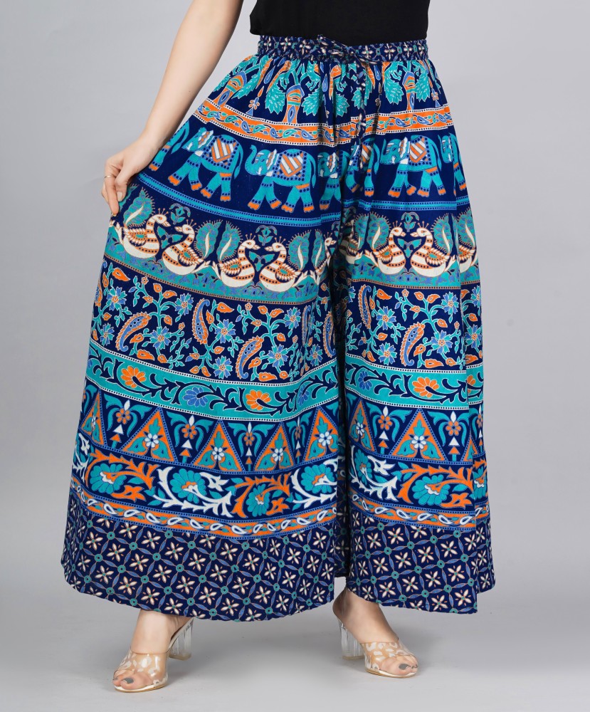 Printed palazzo shop pants flipkart