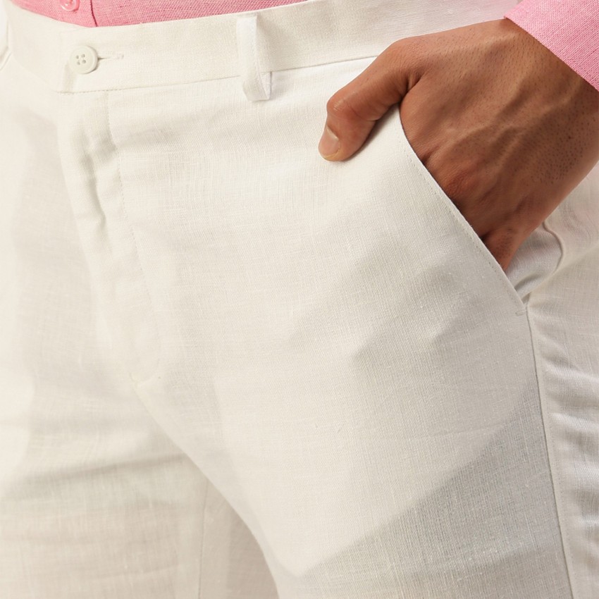 Buy Mens Cotton Pant  Mens White Trouser  Ramraj Cotton