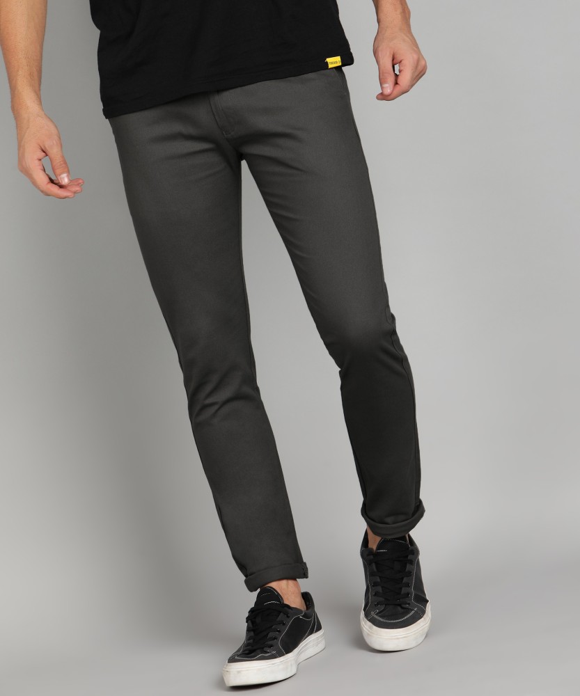 Buy V Dot Grey Skinny Fit Trousers for Mens Online  Tata CLiQ