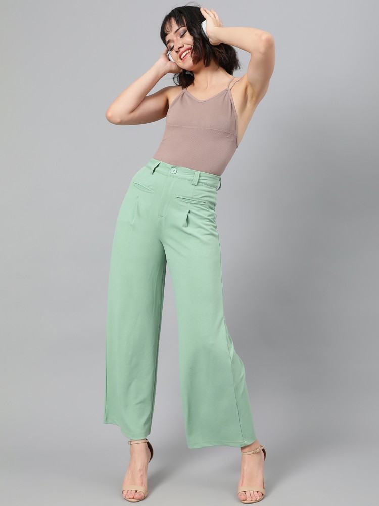 KOTTY Regular Fit Women Green Trousers - Buy KOTTY Regular Fit Women Green  Trousers Online at Best Prices in India