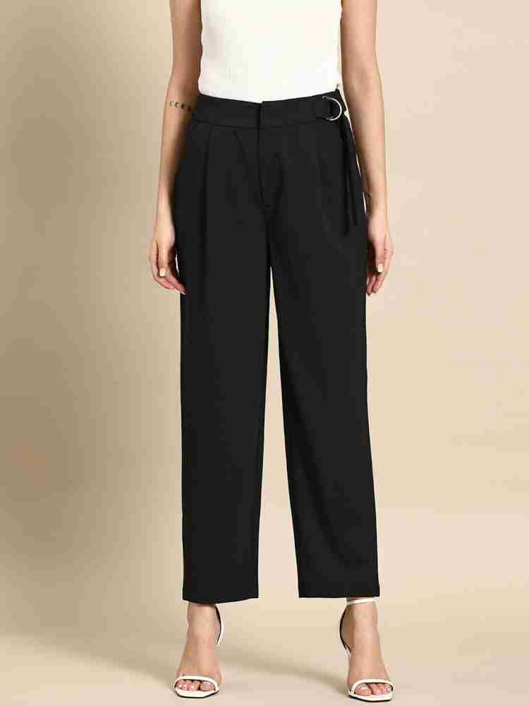 Black Polyester Trousers