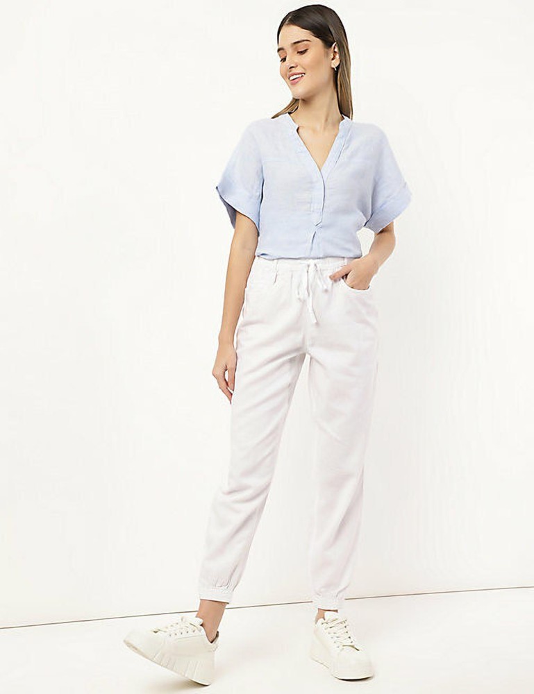 MARKS & SPENCER Regular Fit Women White Trousers - Buy MARKS & SPENCER  Regular Fit Women White Trousers Online at Best Prices in India