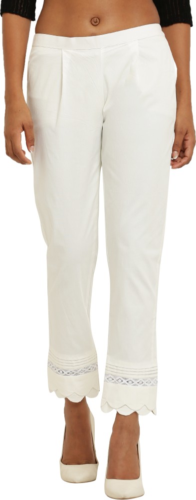 Sellingsea Regular Fit Women White Trousers - Buy Sellingsea Regular Fit Women  White Trousers Online at Best Prices in India