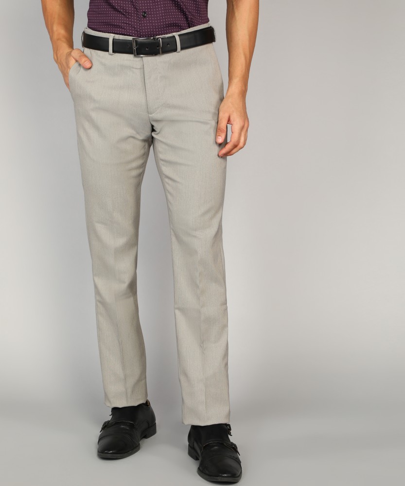 Buy Arrow Slate Blue Regular Fit Self Pattern Flat Front Trousers for Mens  Online  Tata CLiQ