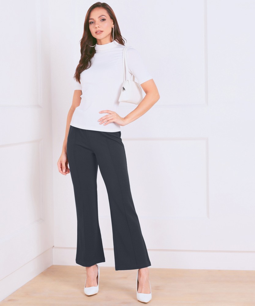 CHALODIA Slim Fit Women Black Trousers - Buy CHALODIA Slim Fit