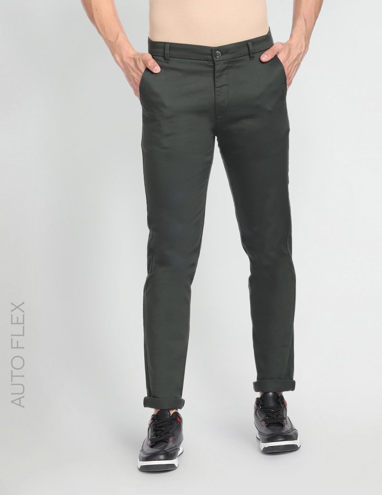 Buy ARROW SPORT Structured Cotton Blend Slim Fit Mens Casual Trousers   Shoppers Stop