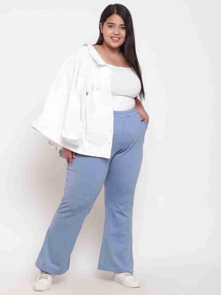 Amydus Regular Fit Women Blue Trousers - Buy Amydus Regular Fit Women Blue Trousers  Online at Best Prices in India