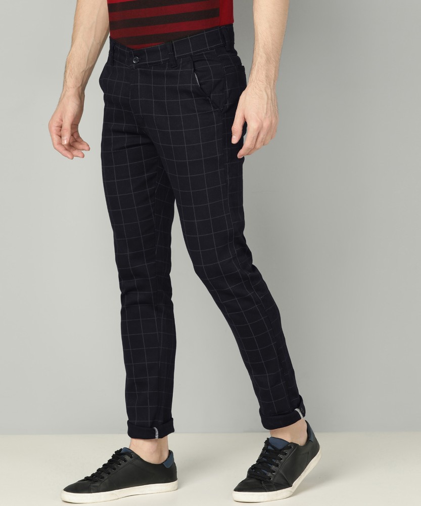 Checked trousers Skinny Fit  Dark greyChecked  Men  HM IN