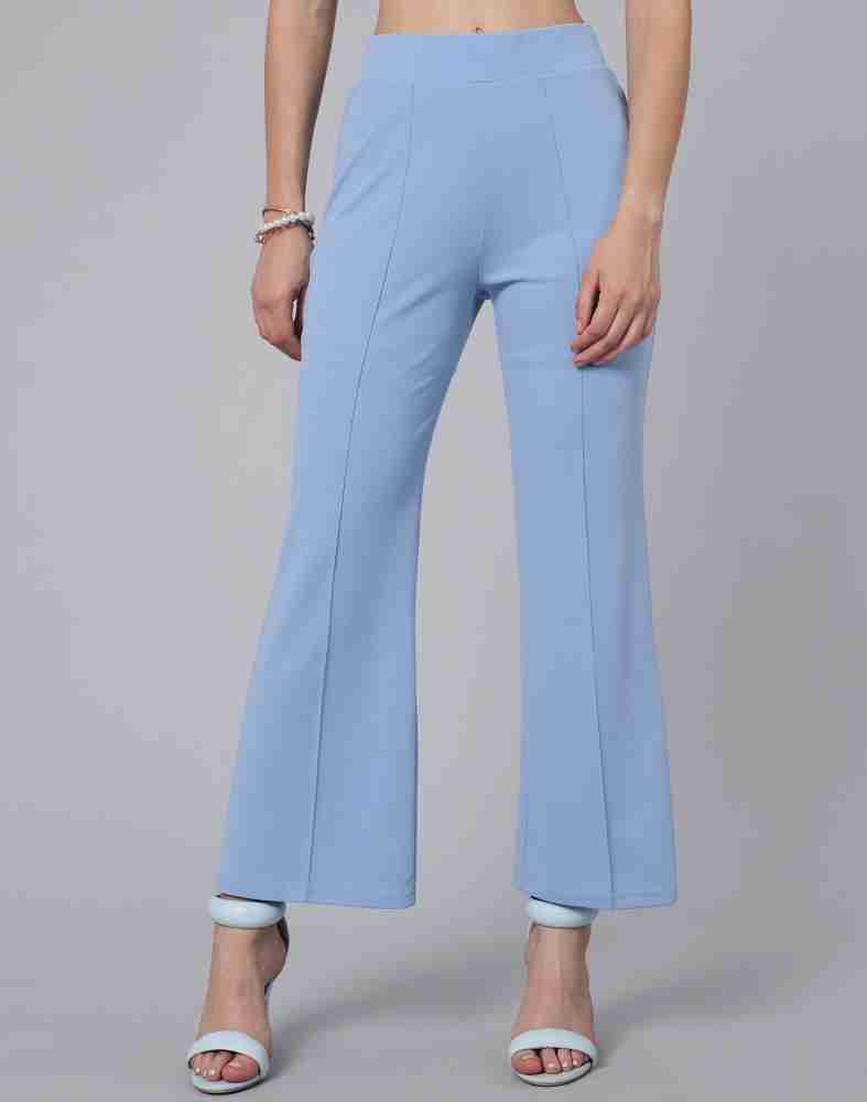 Selvia Regular Fit Women Blue Trousers - Buy Selvia Regular Fit