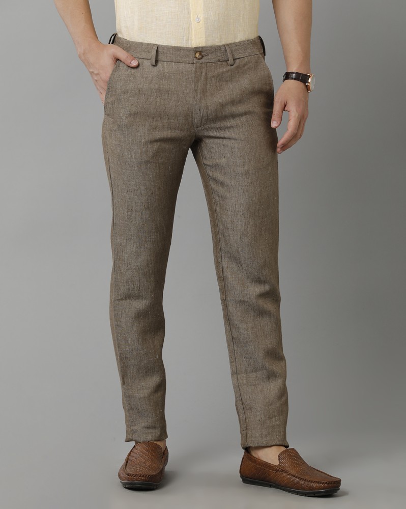 Straight Linen Trousers Brown  NAKD