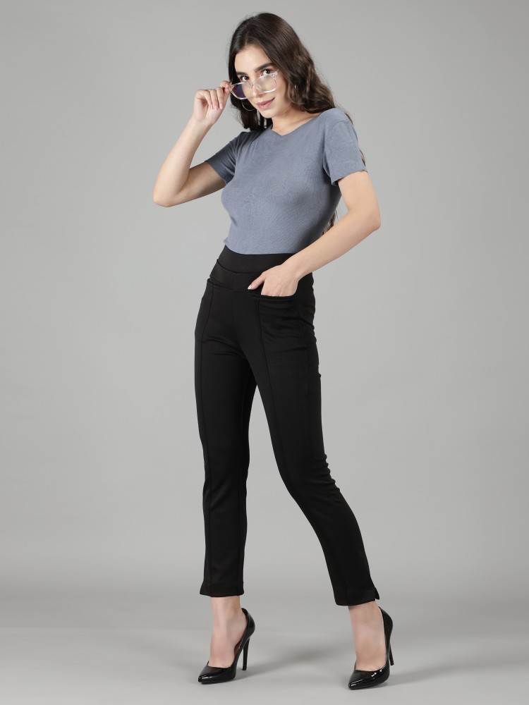 Plus Size Regular Fit Women Black Trousers  Buy Plus Size Regular Fit  Women Black Trousers Online at Best Prices in India  Flipkartcom
